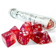 Chessex: Borealis Passion/White 7-Die Set with Bonus Die (CHX 30070)