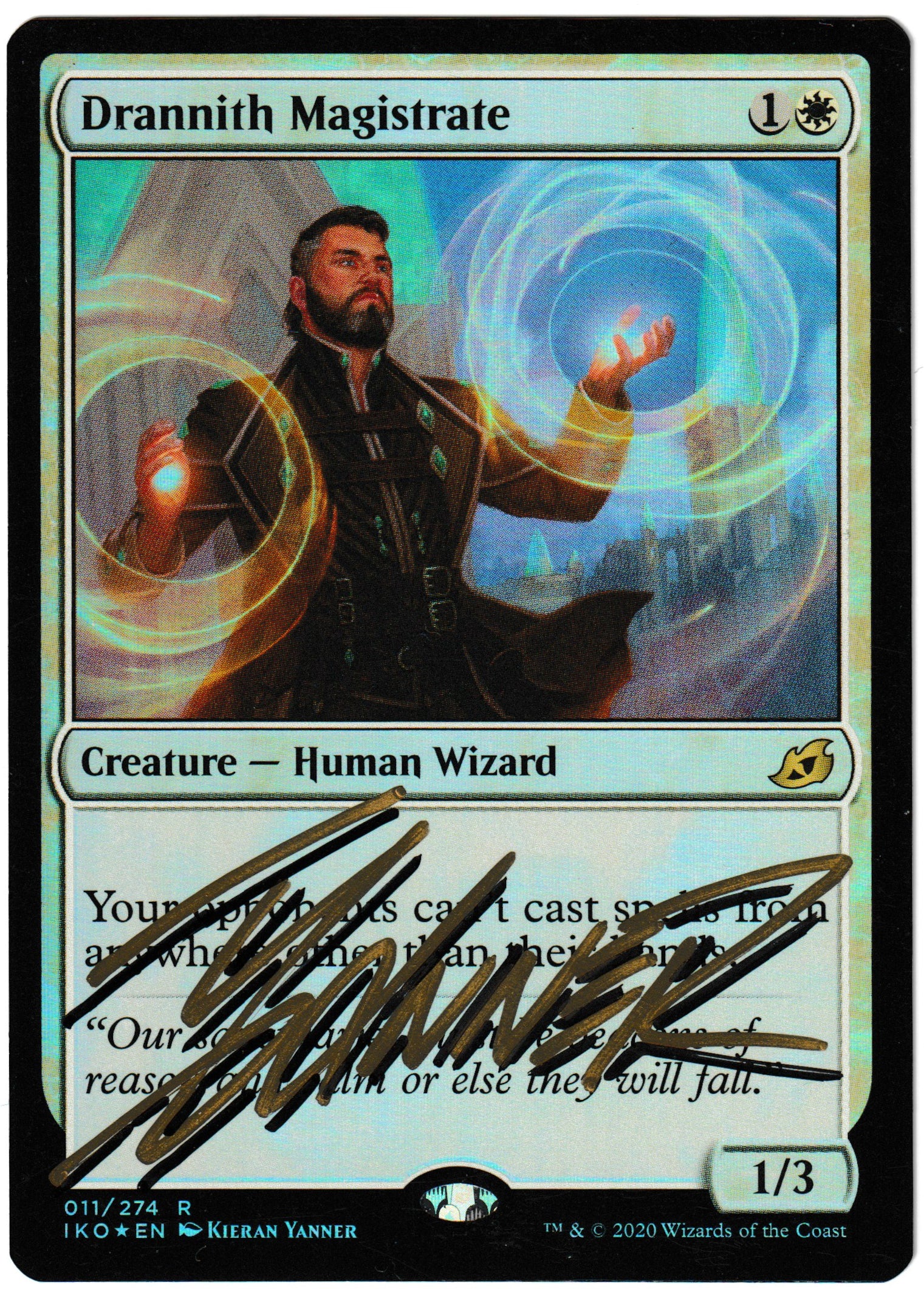 Drannith Magistrate (Foil Shadow Signed) [Ikoria: Lair of Behemoths]