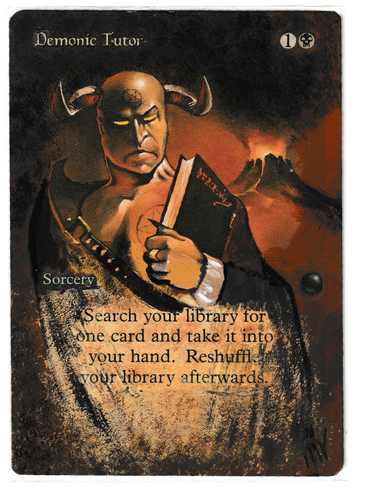 Demonic Tutor [Revised Edition] (Altered) (MV Alters) (Actual Scans)