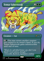 Temur Sabertooth (Borderless) (Foil Etched) [Secret Lair Drop Series]