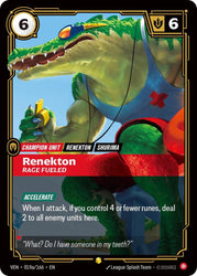 Renekton, Rage Fueled (Alternate Art) (019a/166) [Vendetta]