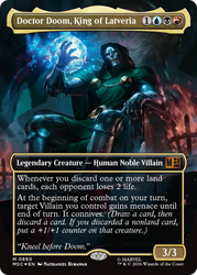 Doctor Doom, King of Latveria (Borderless) (Surge Foil) [Marvel Super Heroes Commander]