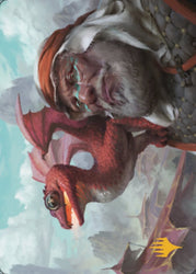 Dragon Whelp Art Card (Gold-Stamped Signature) [Dominaria United Art Series]