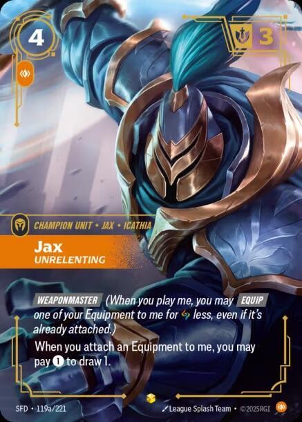 Jax, Unrelenting (Alternate Art) (119a/221) [Spiritforged]