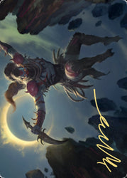 Nighthawk Scavenger Art Card (Gold-Stamped Signature) [Zendikar Rising Art Series]