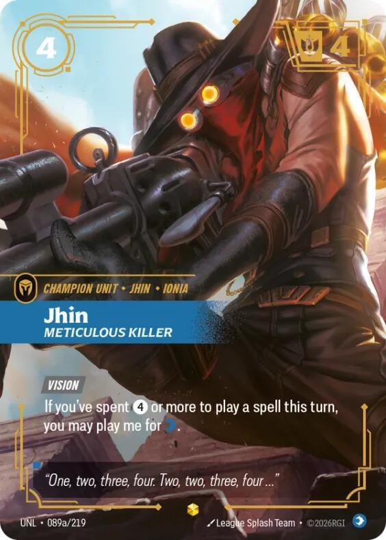 Jhin, Meticulous Killer (Alternate Art) (089a/219) [Unleashed]