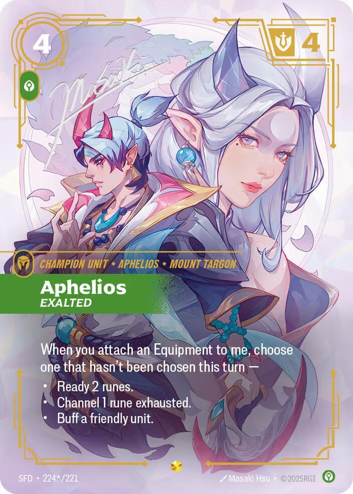 Aphelios, Exalted (Signature) (224*/221) [Spiritforged]