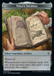 Volo's Journal Token [Commander Legends: Battle for Baldur's Gate Tokens]