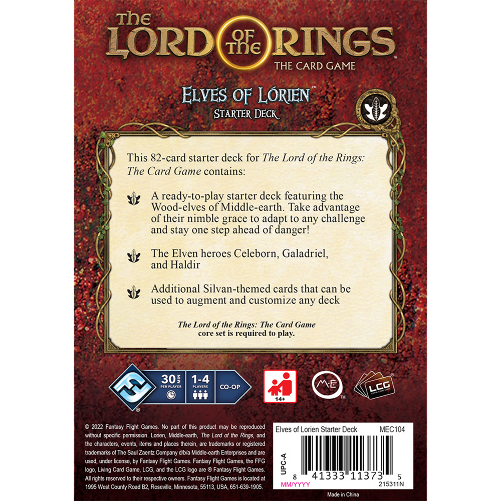 The Lord of the Rings LCG: Elves of Lorien - Starter Deck