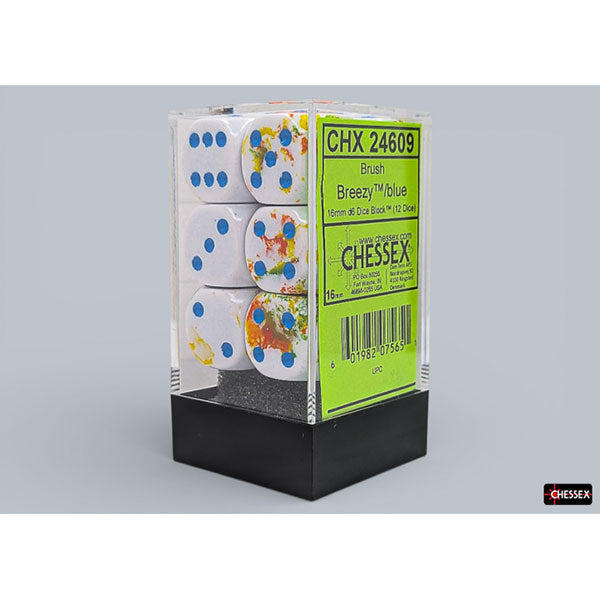 Chessex: Brush Dice - Breezy 16mm d6 Dice Block (CHX24609)