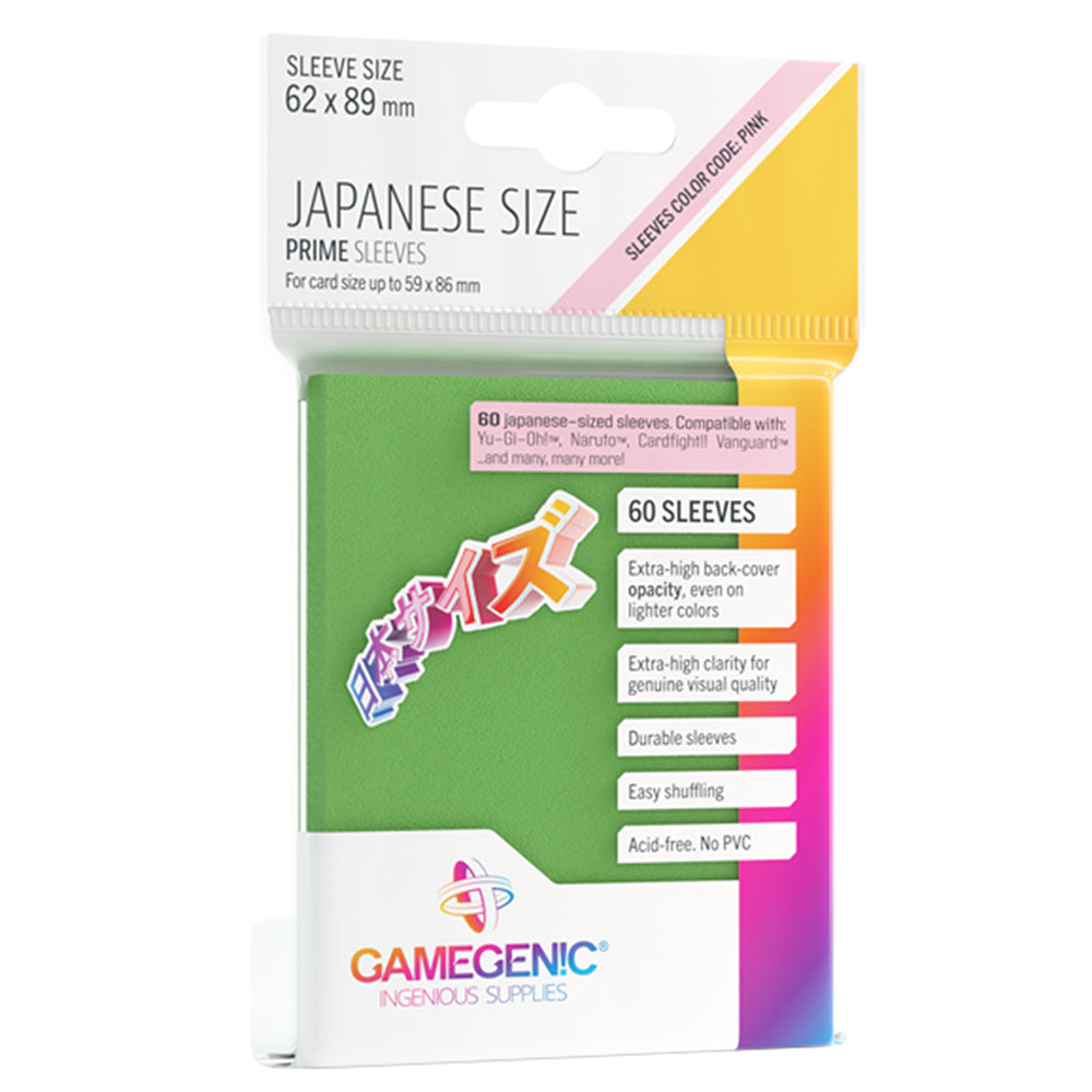 Gamegenic: Prime Sleeves Japanese Size - Green