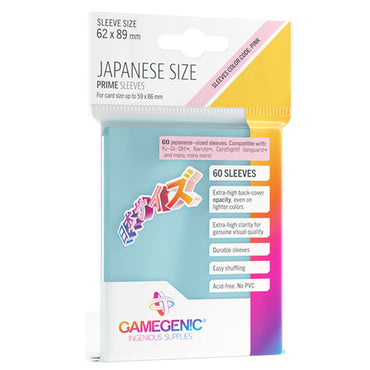 Gamegenic: Prime Sleeves Japanese Size - Clear (60)
