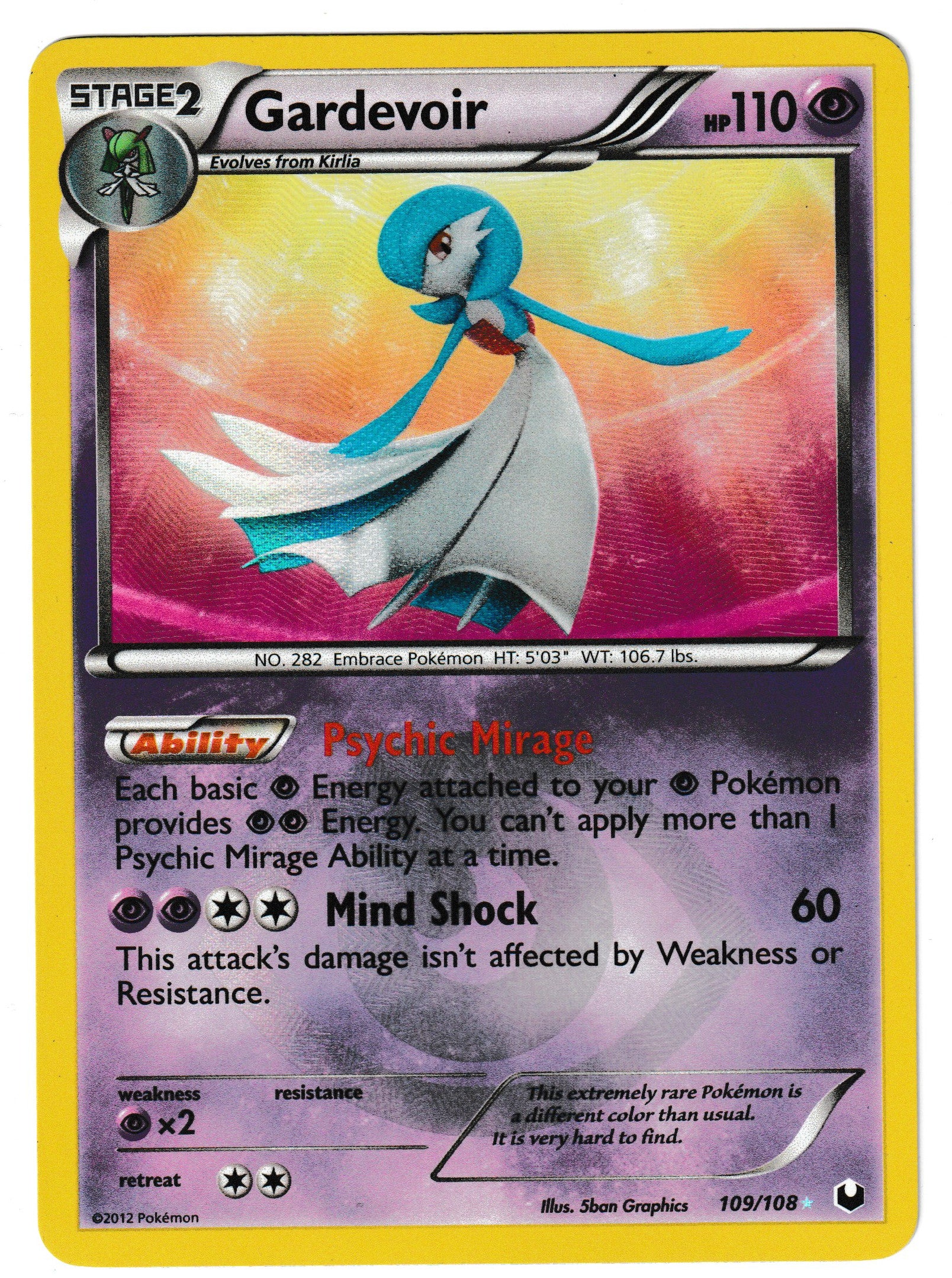 Gardevoir (109/108) [Black & White: Dark Explorers] (Actual Scans)