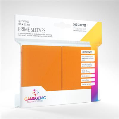 Gamegenic: Prime Sleeves Standard Size - Orange (66 x 91mm)