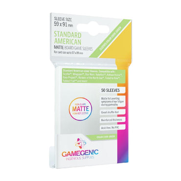 Gamegenic: Matte Prime Deck Protector - Standard American Green