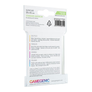 Gamegenic: Matte Prime Deck Protector - Standard American Green