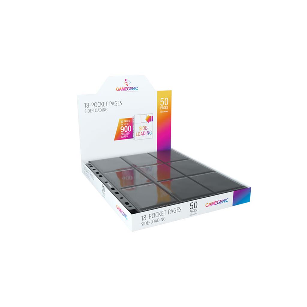 Gamegenic: Sideloading 18-Pocket Pages - 50 Pages (Black)