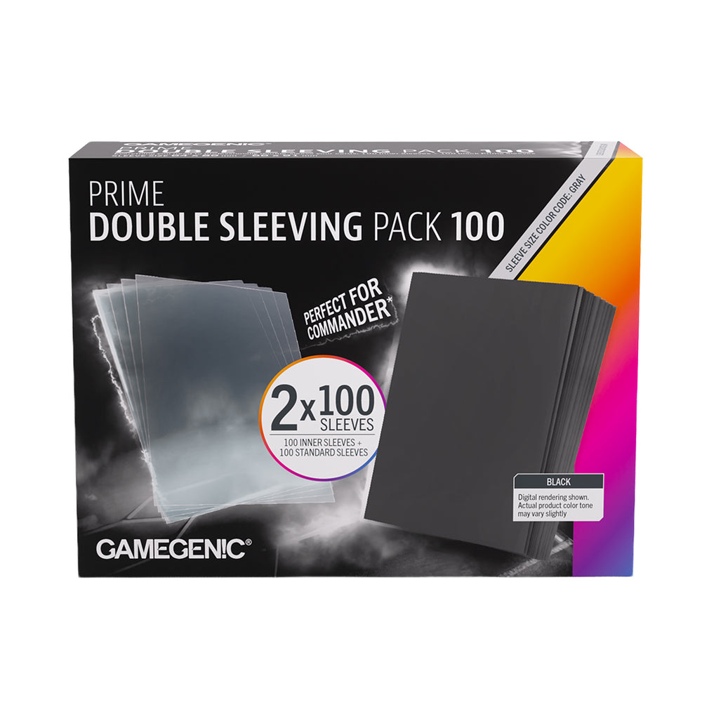 Gamegenic: Prime Double Sleeving Pack - Black 100 (66x91)