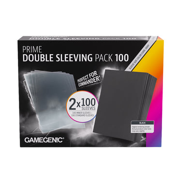 Gamegenic: Prime Double Sleeving Pack - Black 100 (66x91)