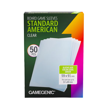 Gamegenic: Board Game Sleeves - Standard Card Game (Clear)