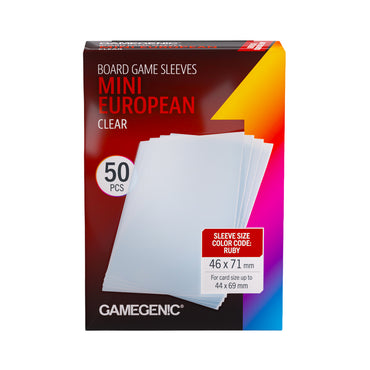 Gamegenic: Board Game Sleeves - Mini European (Clear)