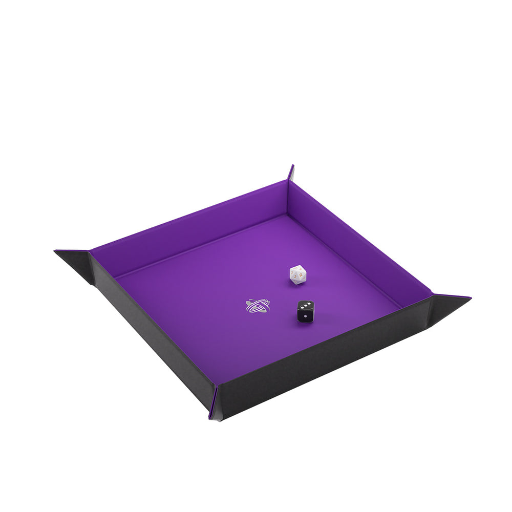 Gamegenic: Magnetic Dice Tray Square - Black/Purple