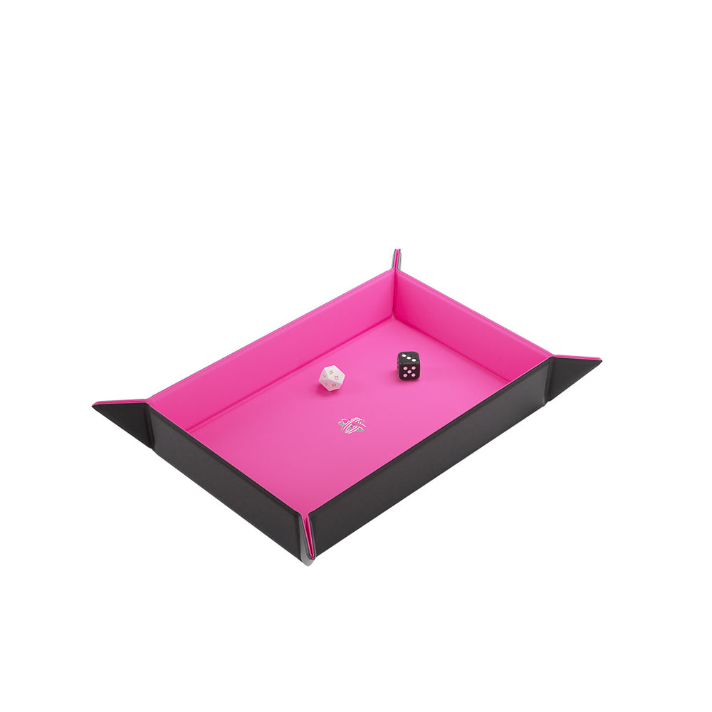 Gamegenic: Magnetic Dice Tray Rectangular - (Black/Pink)