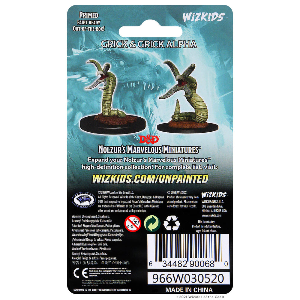 D&D Nolzur's Marvelous Miniatures: Grick and Grick Alpha (Wave 12)