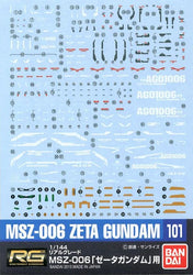 Gundam: Decal #101 for 1/144 RG #10 Zeta Gundam