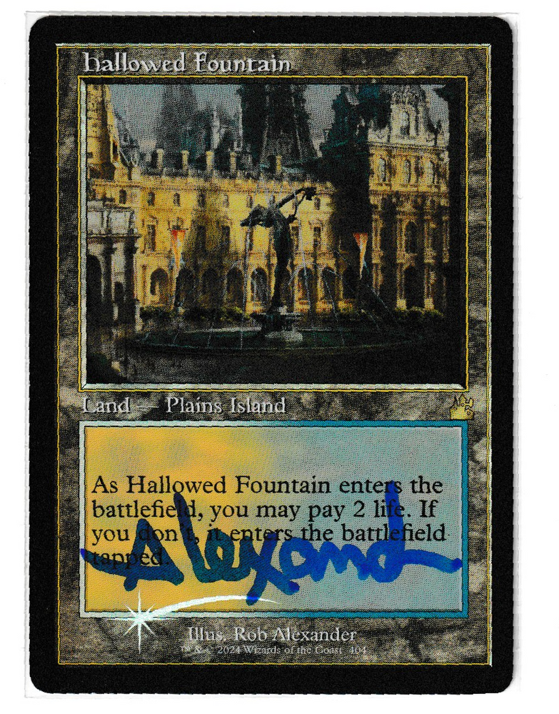 Hallowed Fountain (Retro) (Signed) [Ravnica Remastered]
