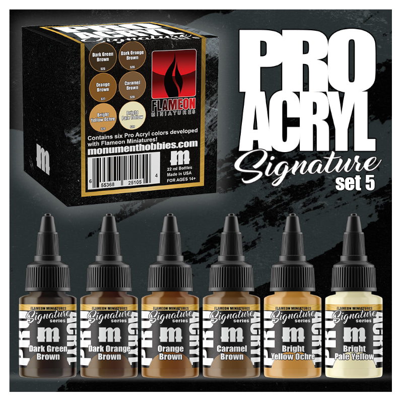 Monument Hobbies - Pro Acryl Signature Series Set #5 - Flameon Miniatures