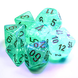 Chessex: Borealis Polyhedral Light Green/Gold Luminary (CHX 27575)