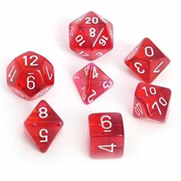 Chessex: Translucent Polyhedra Red/White (CHX 23074)