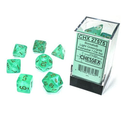 Chessex: Borealis Polyhedral Light Green/Gold Luminary (CHX 27575)