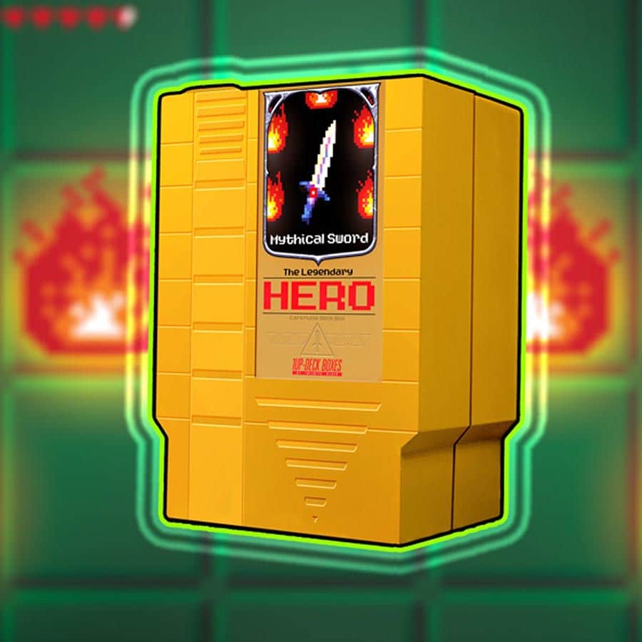 1UP Games: Deck Box - Gold Legendary Hero