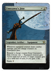 Umezawa's Jitte [Betrayers of Kamigawa] (Altered) (CAC Alters) (Actual Scans)