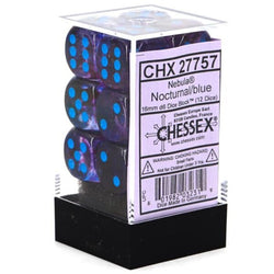 Chessex: Nebula Nocturnal/Blue 16mm Dice Block (CHX 27757)