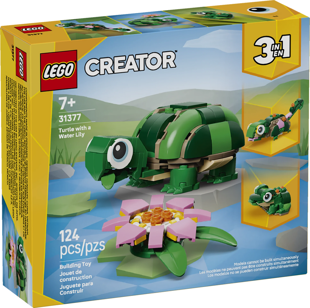 LEGO: Turtle with a Water Lily Flower