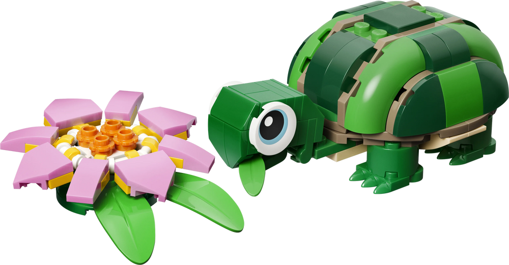 LEGO: Turtle with a Water Lily Flower