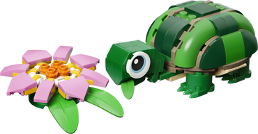 LEGO: Turtle with a Water Lily Flower