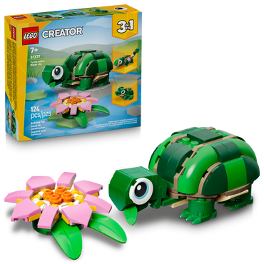LEGO: Turtle with a Water Lily Flower