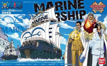 Bandai Hobby: One Piece Grand Ship Collection #07 Model Kit - Marine Warhip