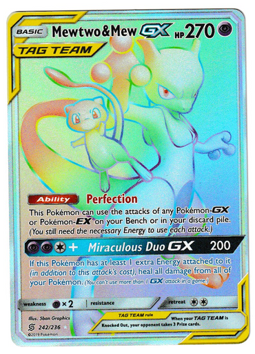 Mewtwo & Mew GX (242/236) [Sun & Moon: Unified Minds] (M3UM001)