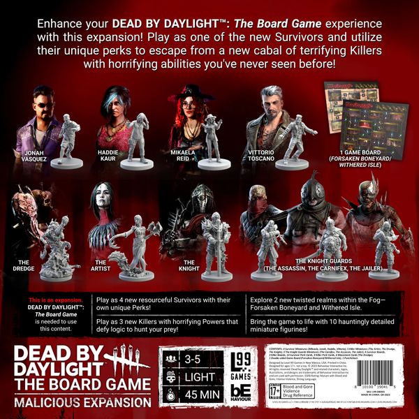 Dead By Daylight The Board Game: Malicious Expansion