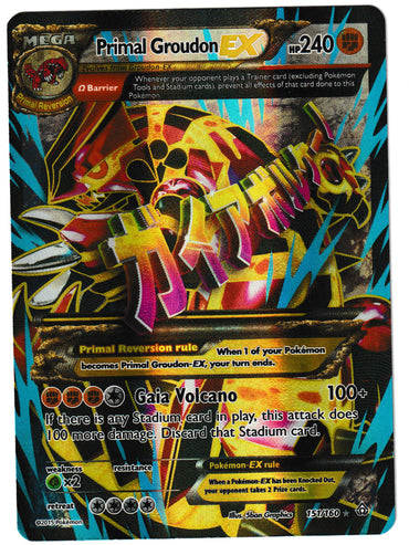 Primal Groudon EX (151/160) (ERROR - MISPRINT) [XY: Primal Clash] (Actual Scans)