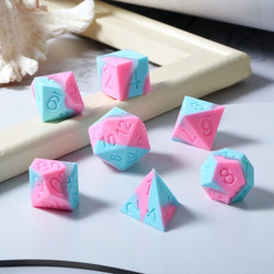 Dice Habit: Silicone Dice Set (7pcs) - Bubble Gum