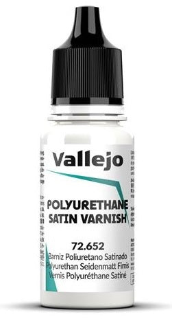 Vallejo Auxiliary: Polyurethane Satin Varnish (18 ml)