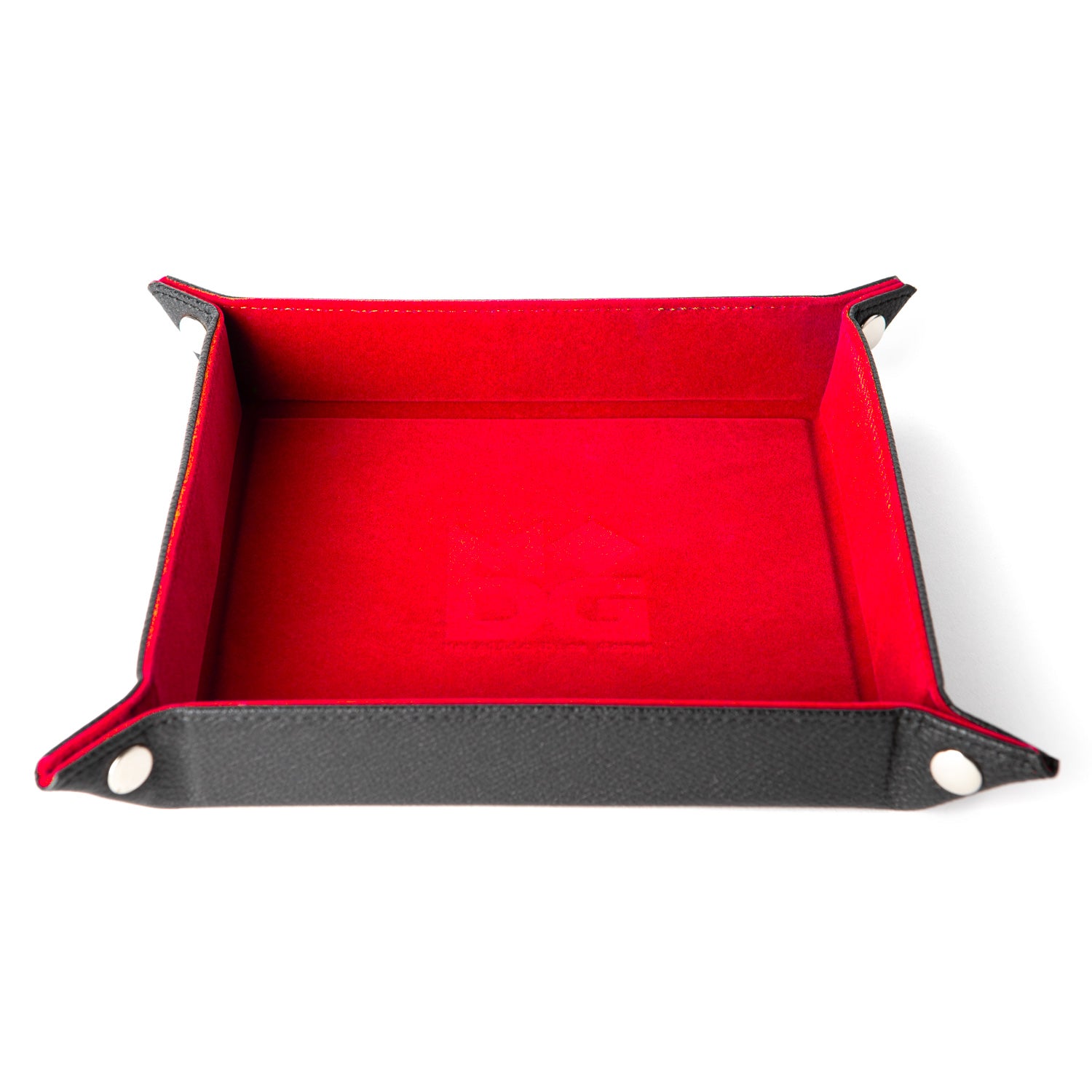 Fanroll by Metallic Dice Games Dice Tray: Velvet Folding Tray - Red