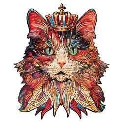 Cat King Wooden Puzzle (200 pc)