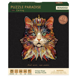 Cat King Wooden Puzzle (200 pc)
